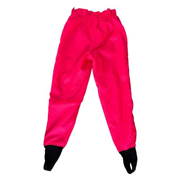 VTG White Stag Ski Pants 6 Hot Pink Neon Overall Nylon Stirrup Retro 80s 90s - Picture 8 of 8